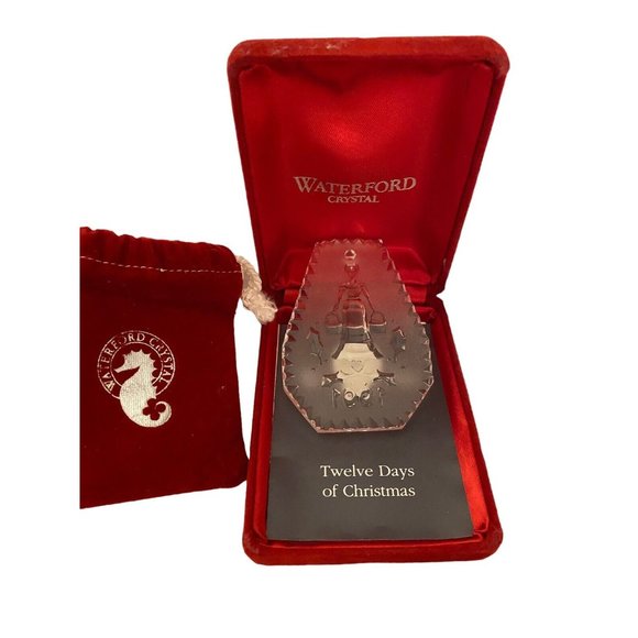 Waterford Crystal Ornament Twelve Days Of Christmas 1991 Eight Maids A Milking - Picture 2 of 4